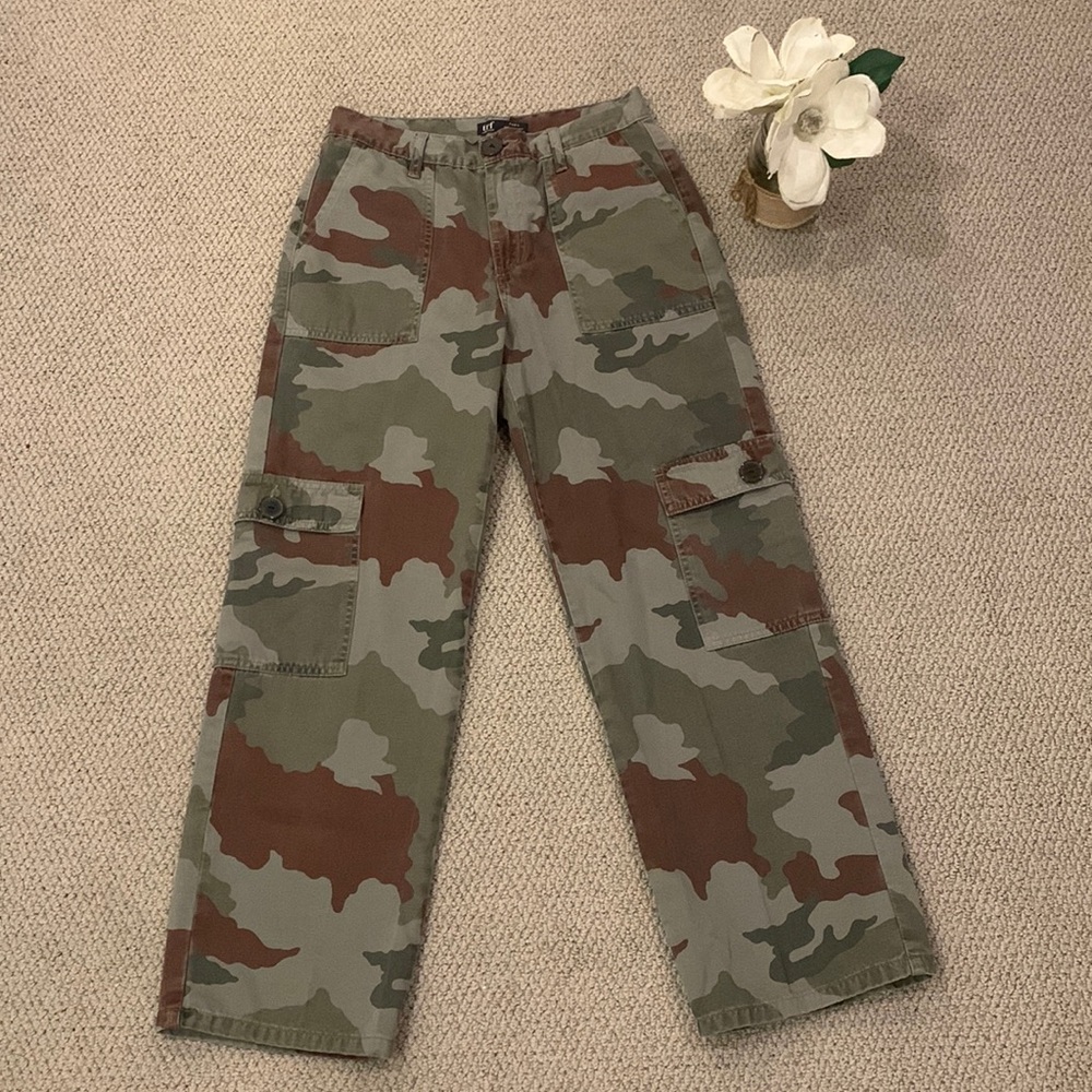 🌹Zara “trf Collection”  Women’s High - Waist Camouflage Cargo Pants